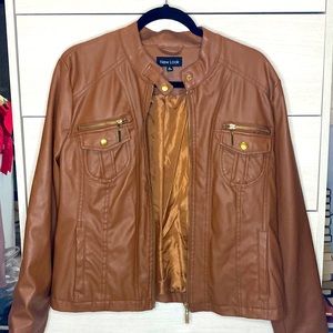 Faux Leather Brown Jacket